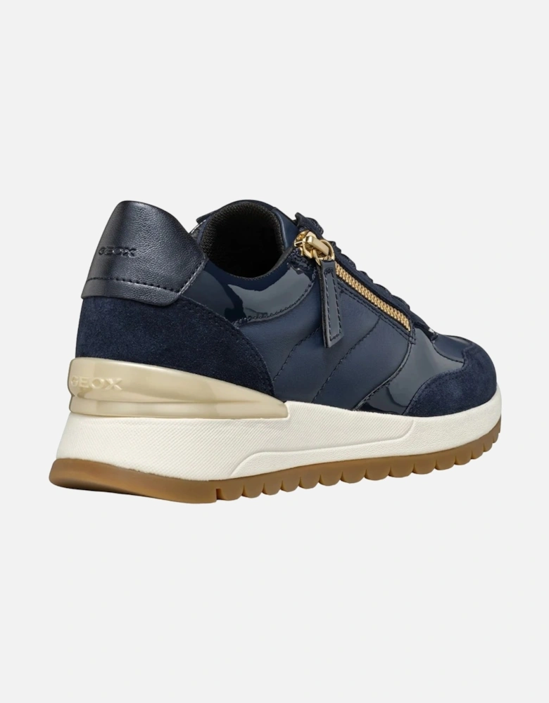 Womens/Ladies Desya Patent Leather Trainers