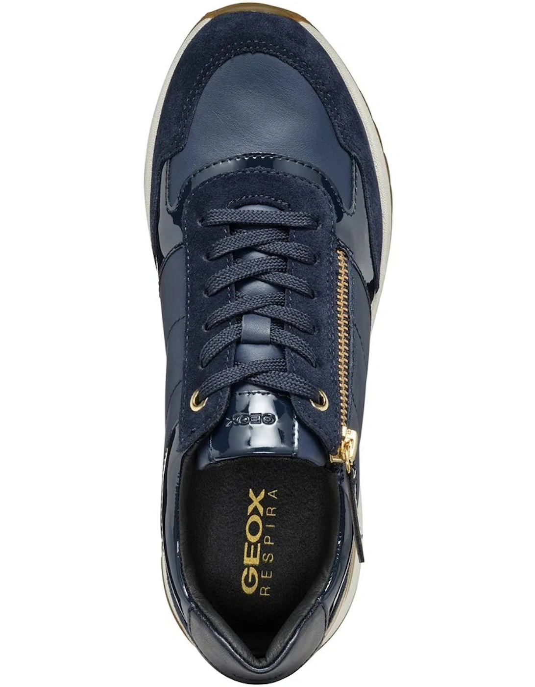 Womens/Ladies Desya Patent Leather Trainers
