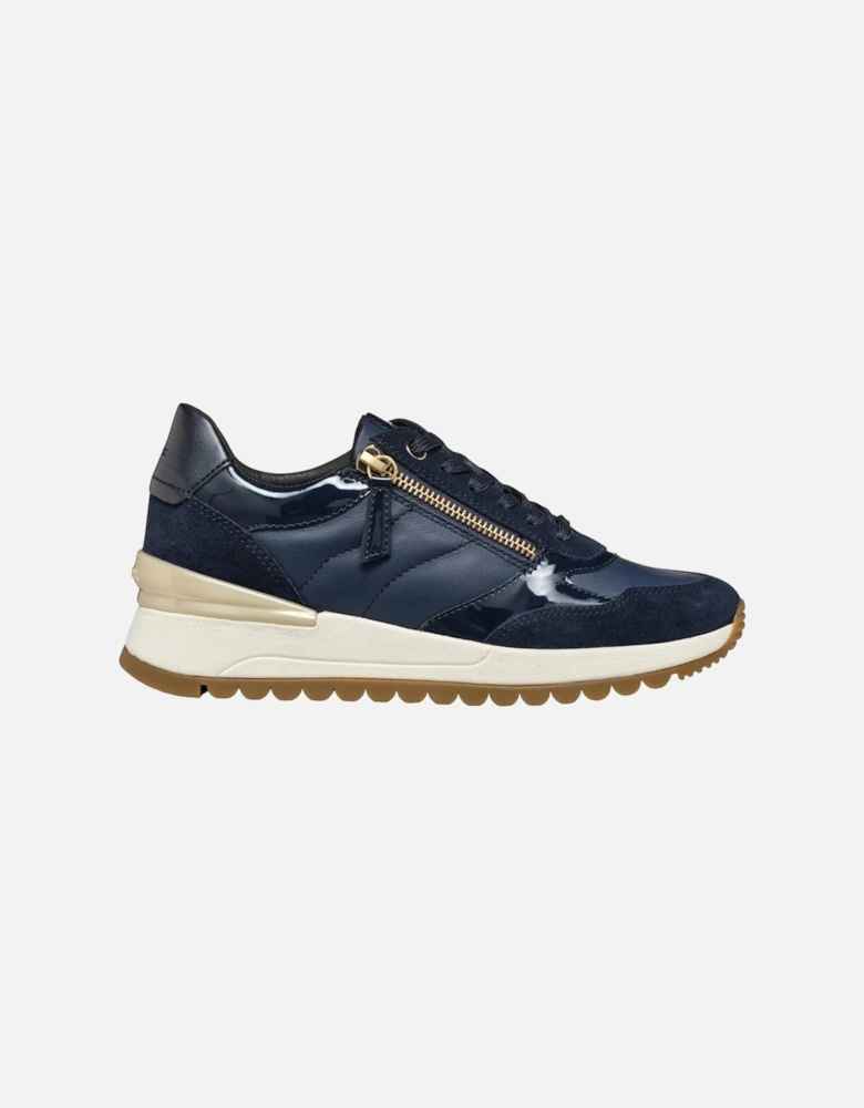 Womens/Ladies Desya Patent Leather Trainers
