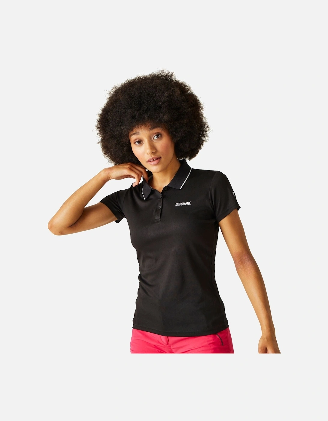 Womens Maverick V Active Short Sleeve Polo Shirt, 2 of 1