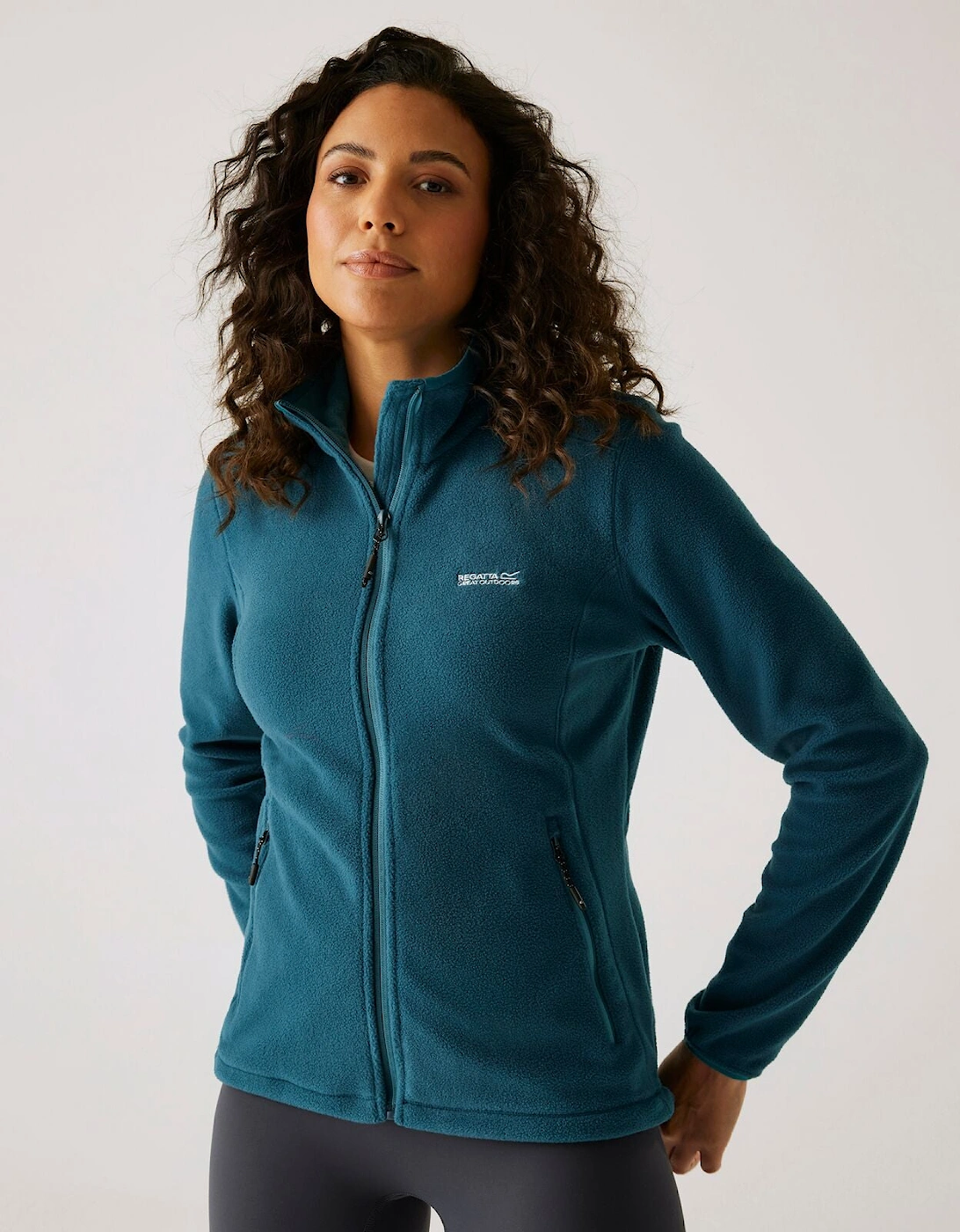 Womens Floreo IV Full Zip Soft Fleece Jacket, 2 of 1