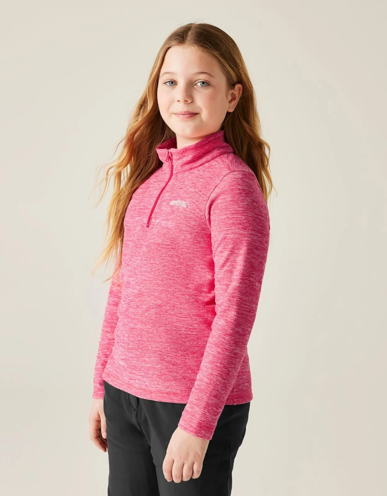 Kids Hot Shot Marl Half Zip Fleece