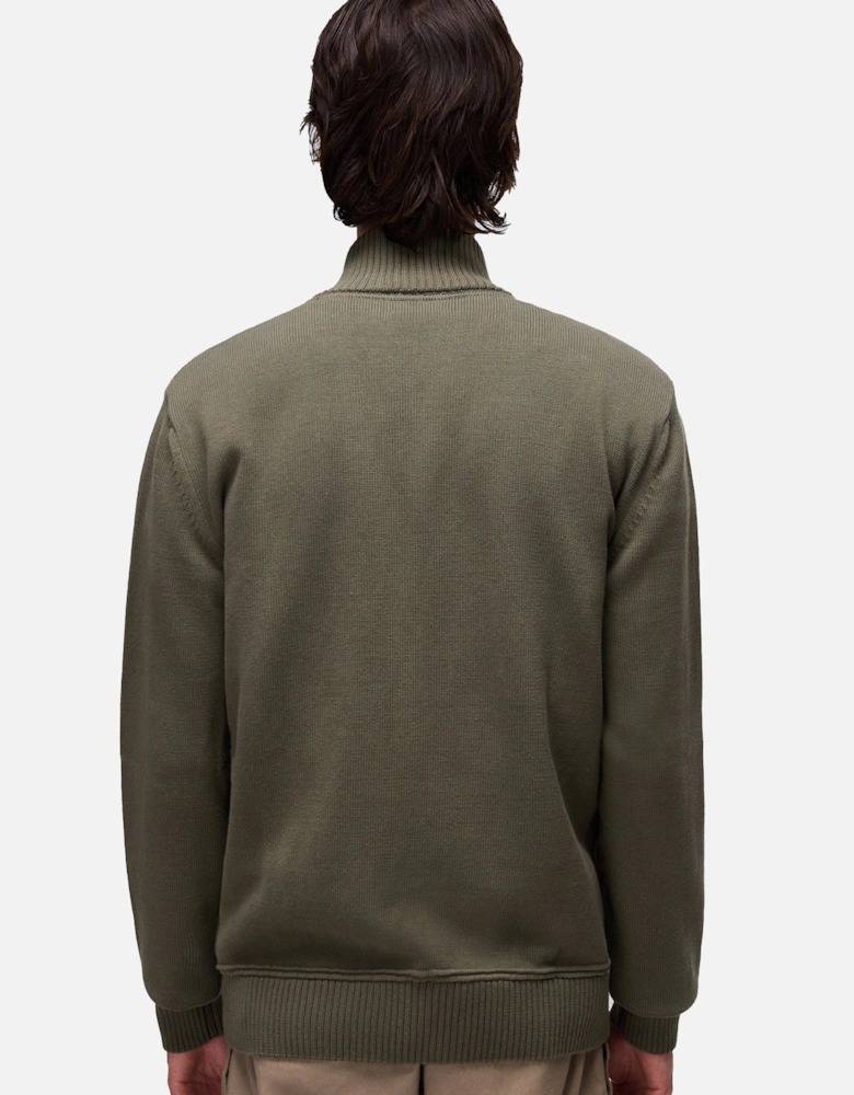 Berti Full Zip Knitted Jumper Tea Leaf