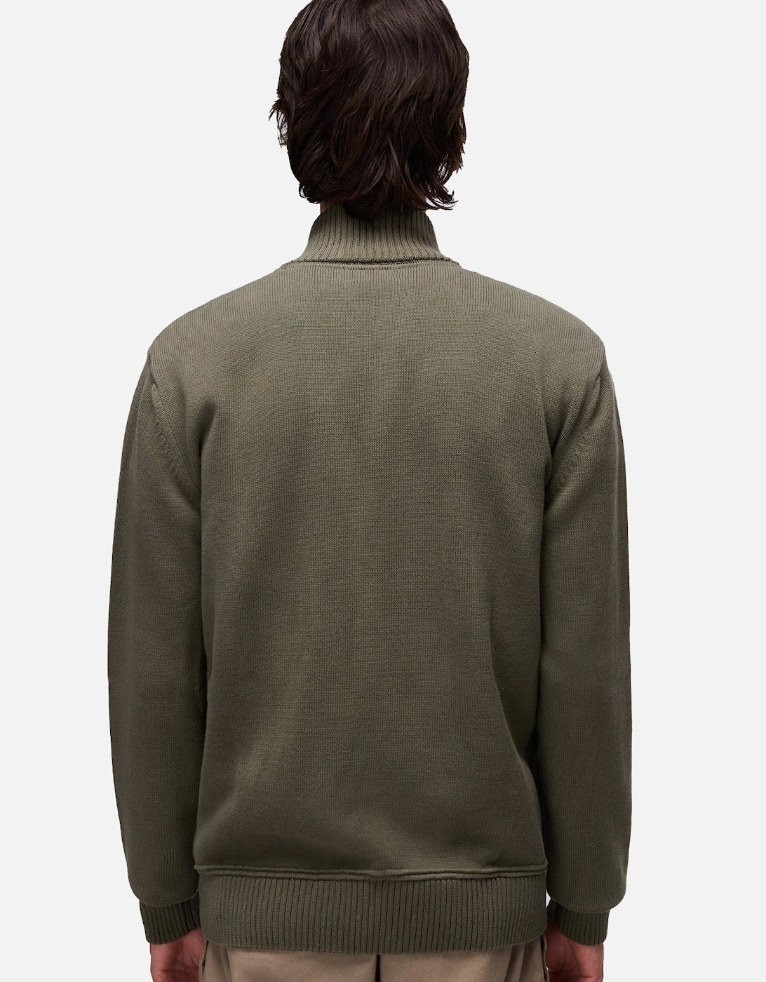 Berti Full Zip Knitted Jumper Tea Leaf
