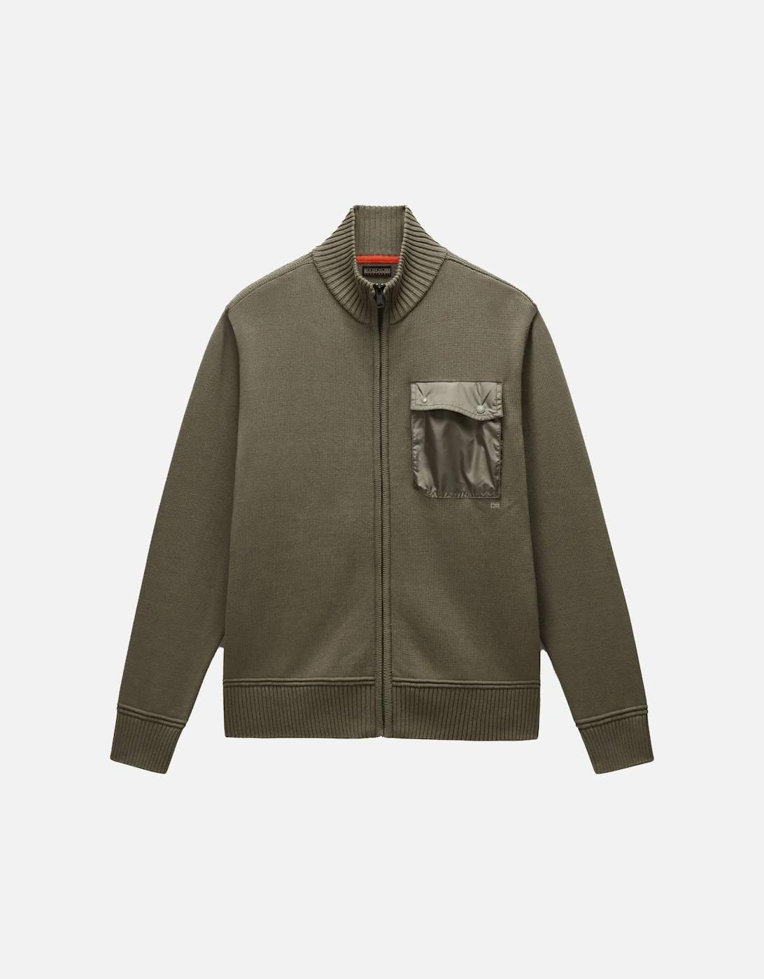 Berti Full Zip Knitted Jumper Tea Leaf, 5 of 4
