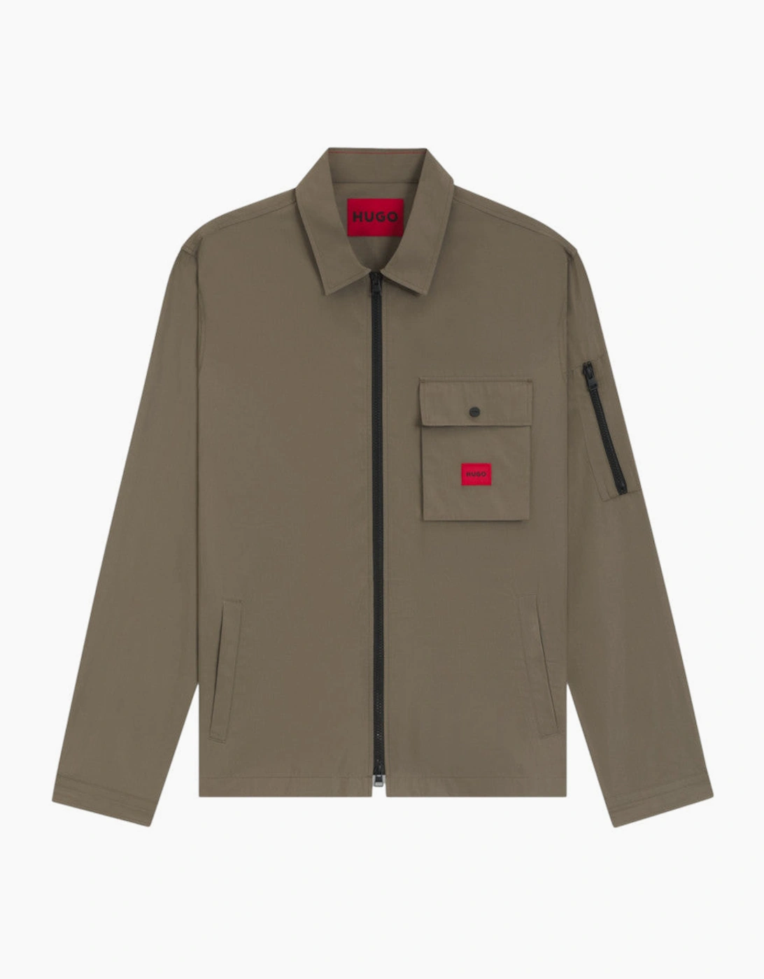 Men's HUGO Emmond Overshirt 032 Medium Grey - Size: XL