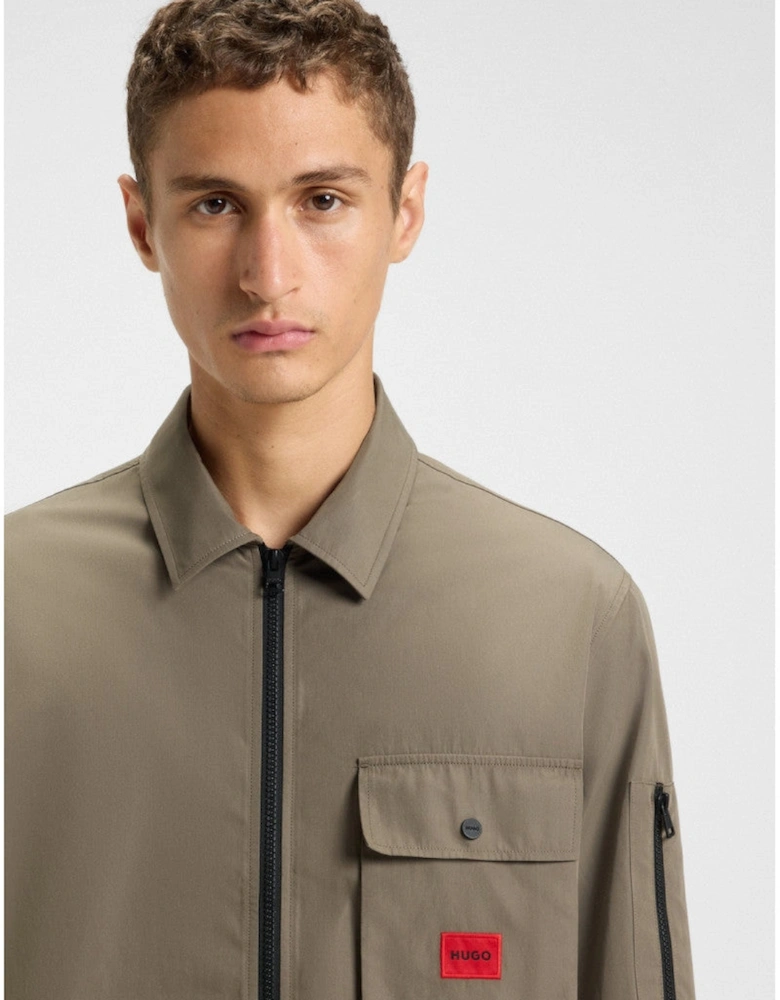HUGO Emmond Overshirt 032 Medium Grey