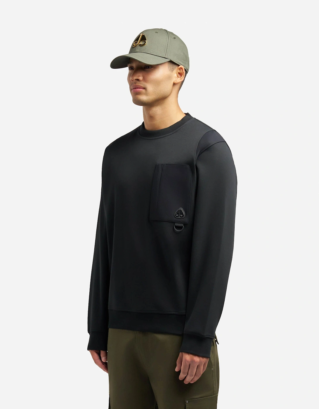 Dalon Mens Crew Neck Sweatshirt - Black 292, 2 of 1