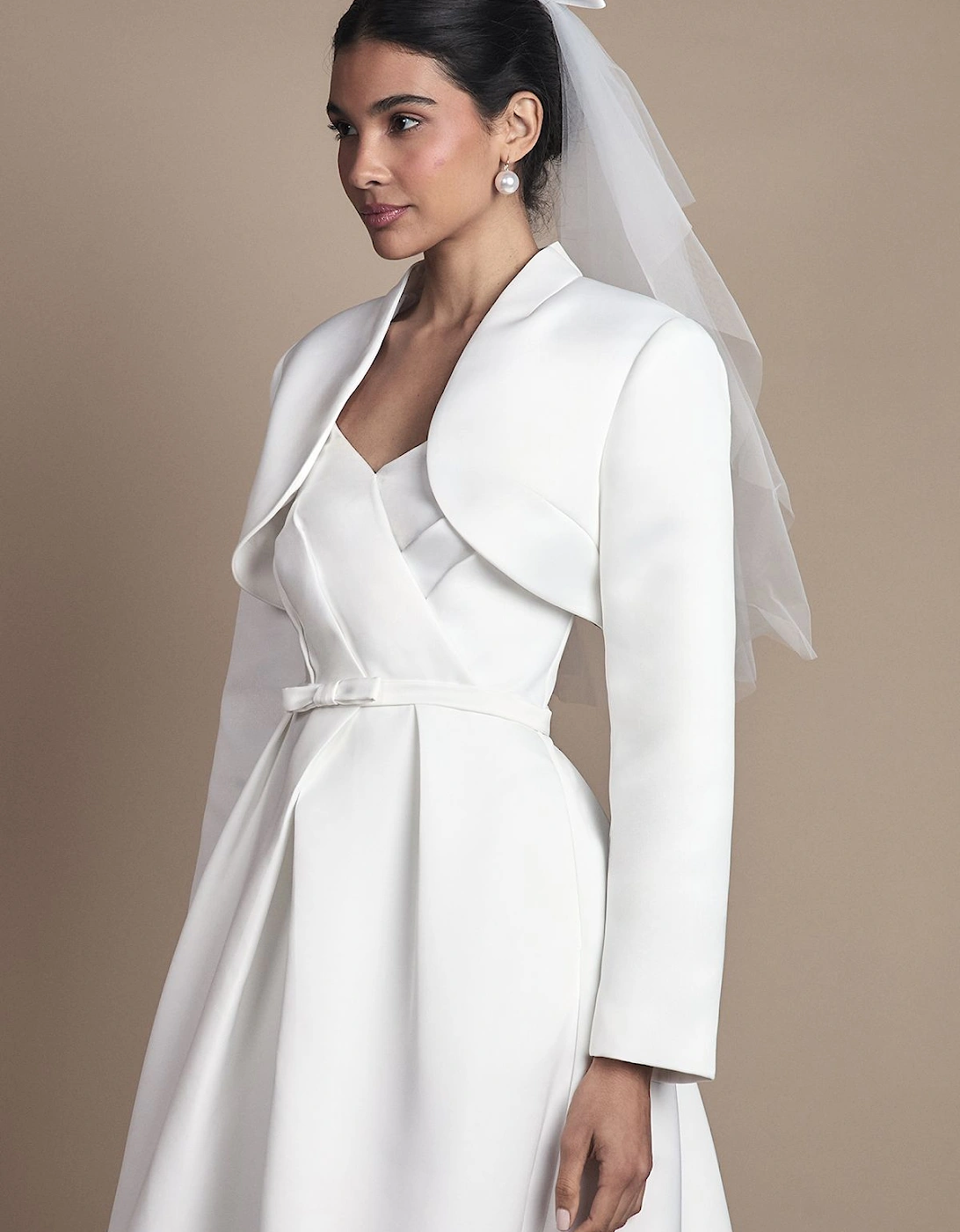 Satin Bridal Bolero Jacket, 2 of 1