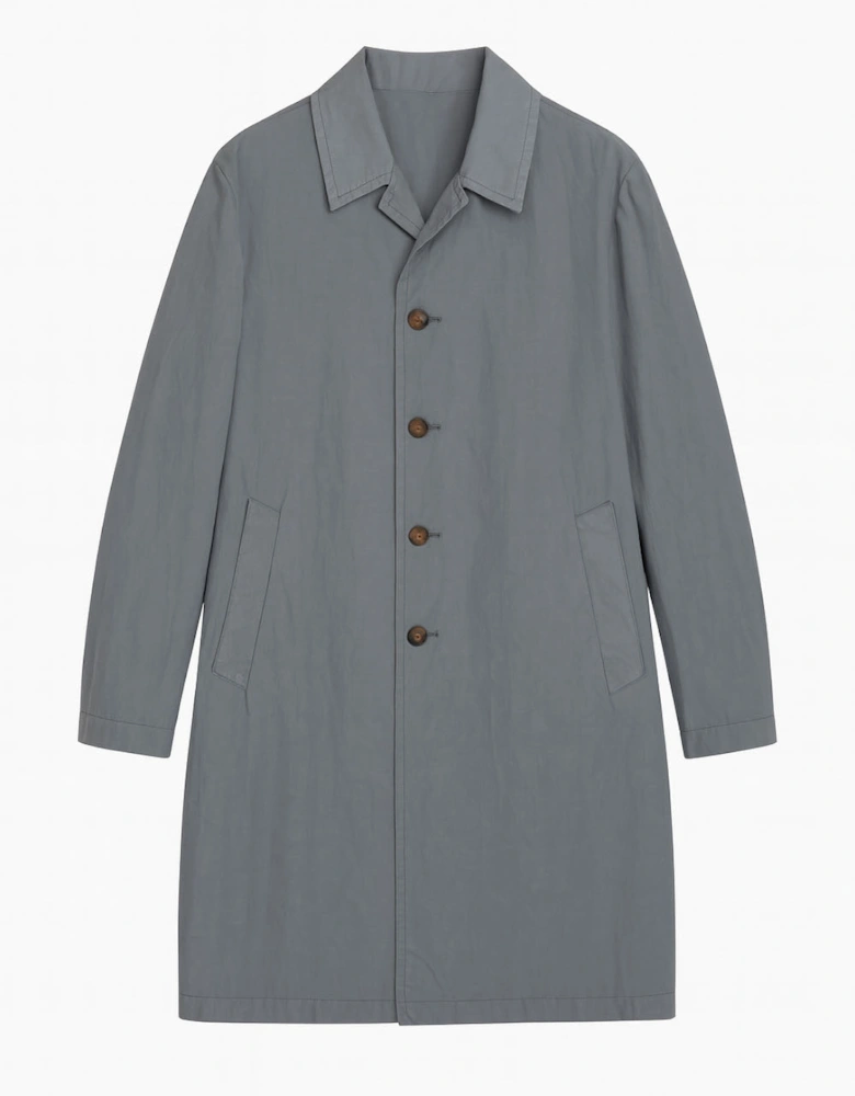 Men's Grey Trench Long Jacket