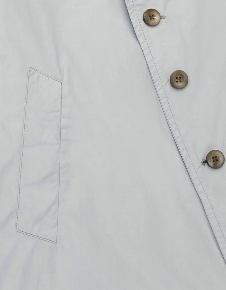 Men's Grey Trench Long Jacket