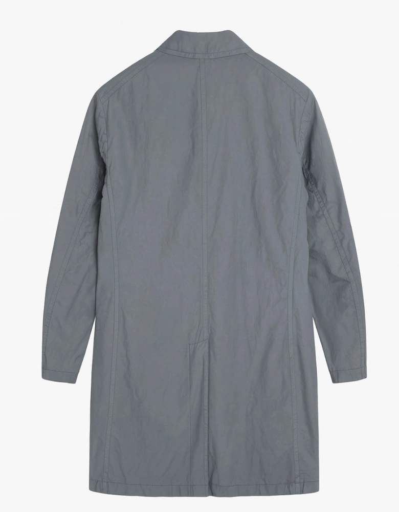 Men's Grey Trench Long Jacket