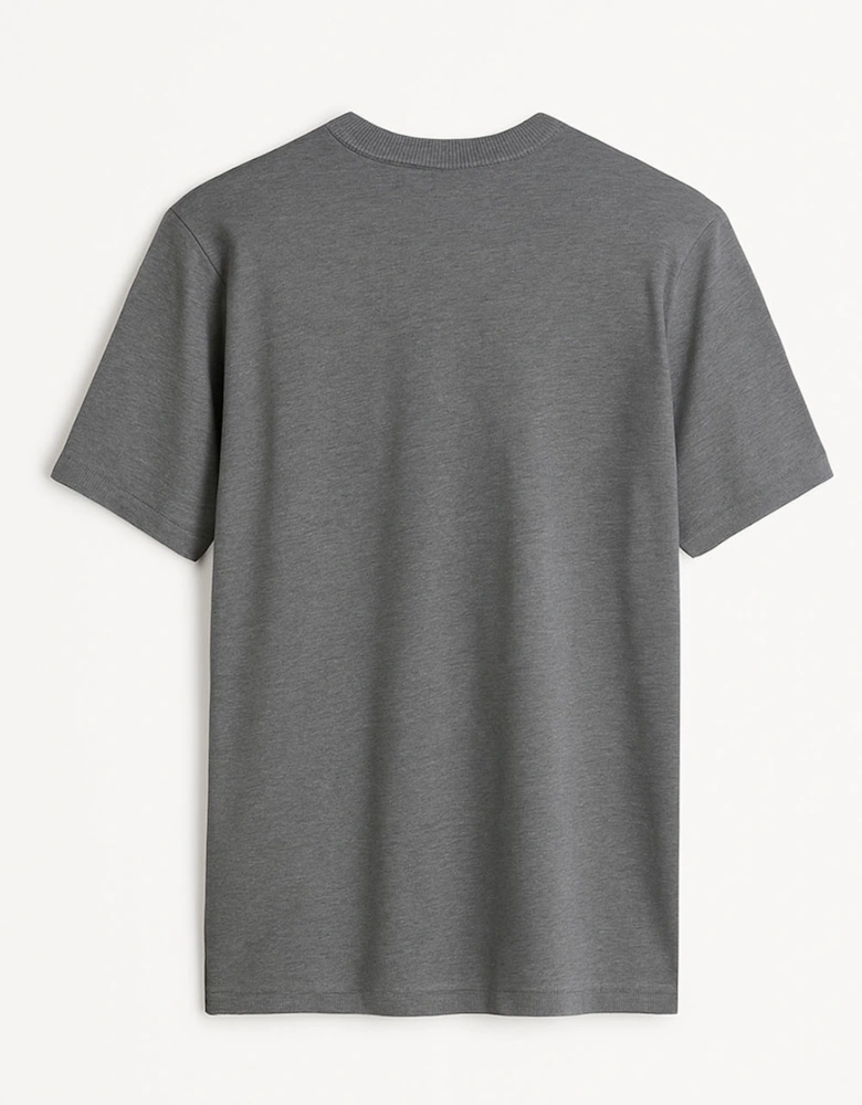 Men's Grey Knitted Cashmere Blend T-Shirt