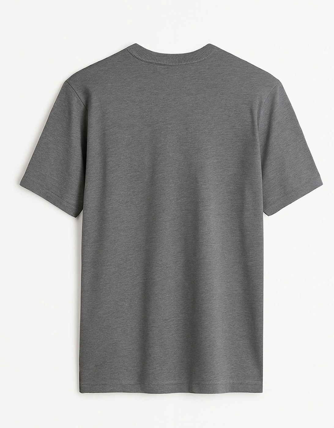 Men's Grey Knitted Cashmere Blend T-Shirt