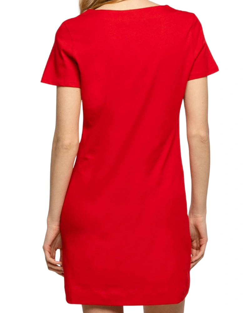 Logo Red T-Shirt Dress