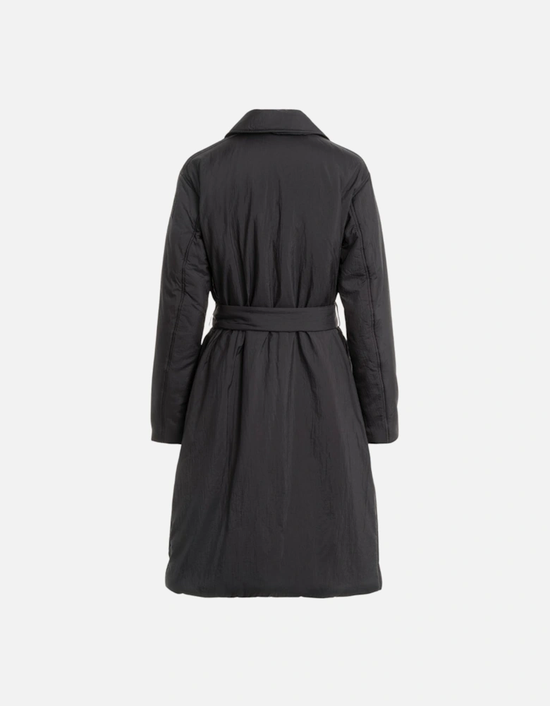 Millicent Black Padded Oversize Long Jacket