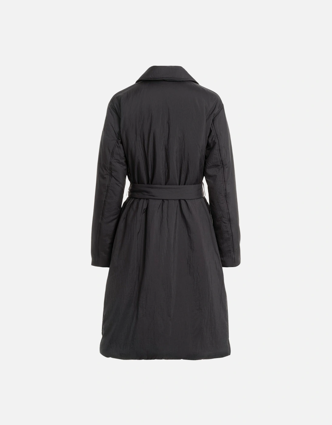 Millicent Black Padded Oversize Long Jacket