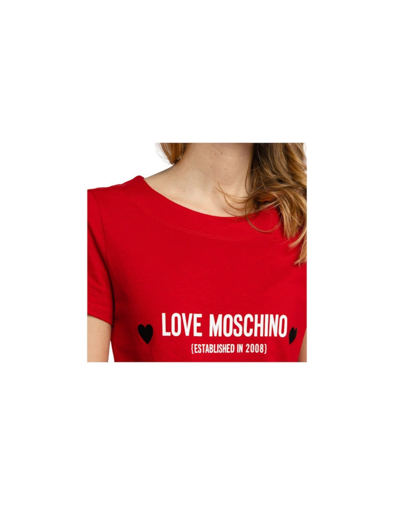 Logo Red T-Shirt Dress