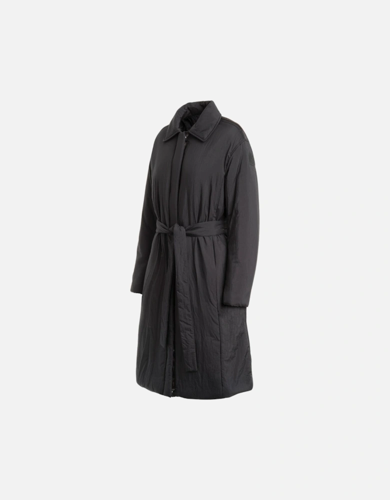 Millicent Black Padded Oversize Long Jacket