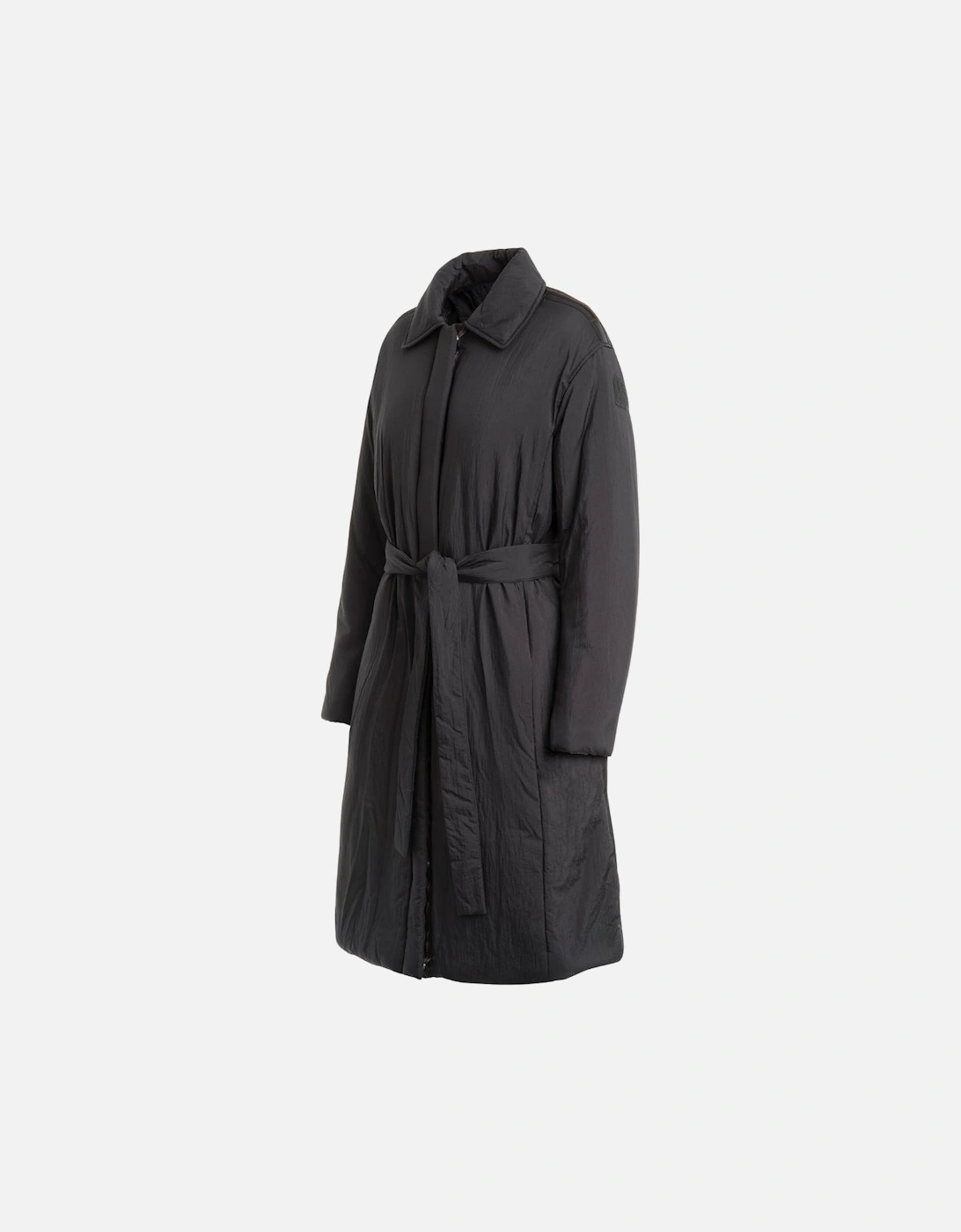 Millicent Black Padded Oversize Long Jacket