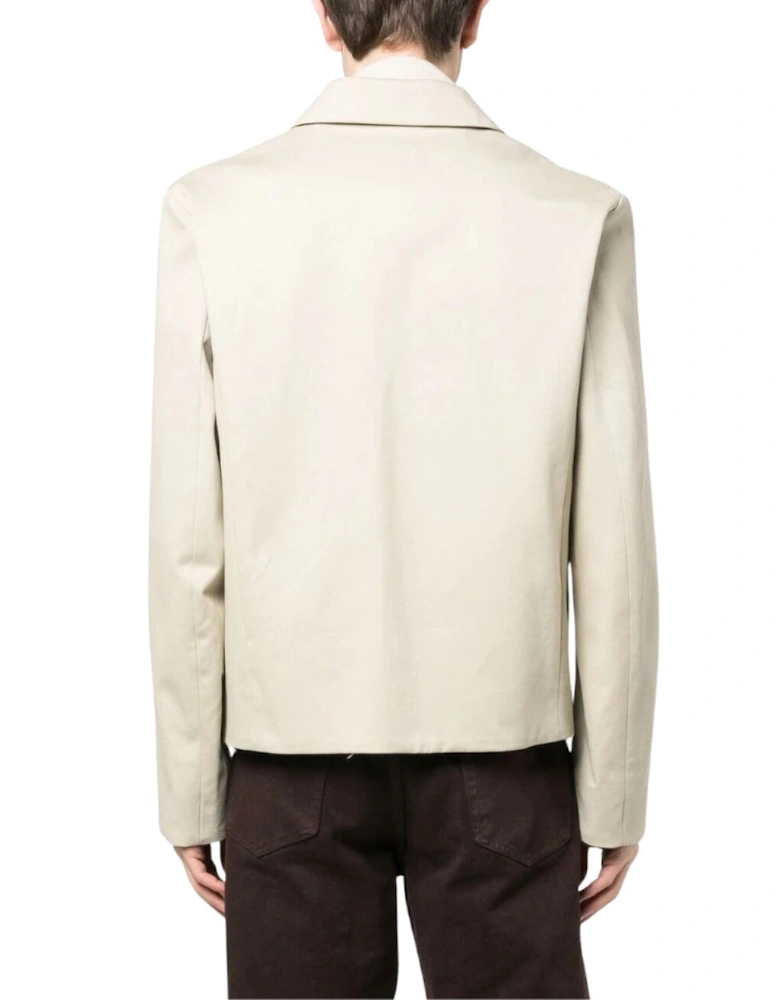 Bounce Zip Up Blouse Dark Sand Beige Jackets