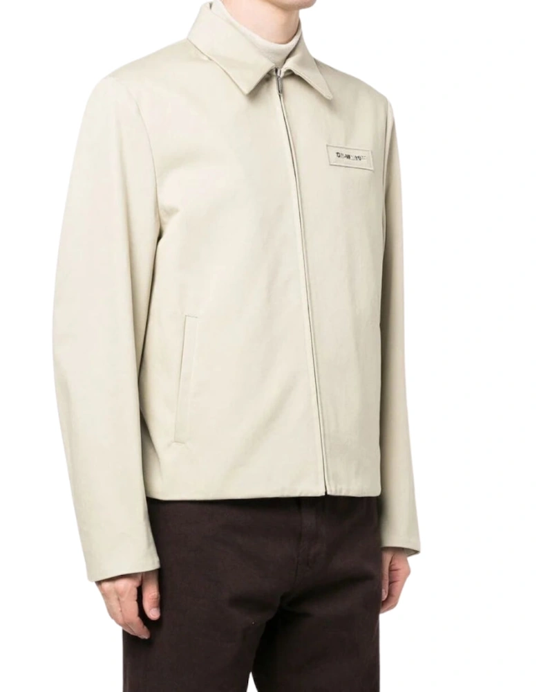 Bounce Zip Up Blouse Dark Sand Beige Jackets