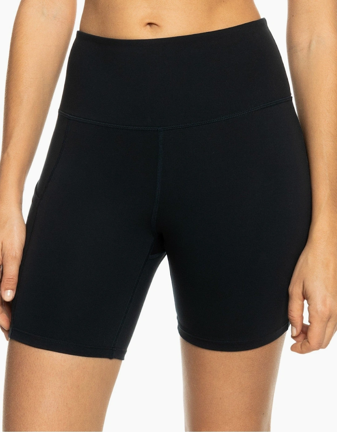 Roxy Women's Black/Grey Heart Into It Biker Running Shorts - Size: L