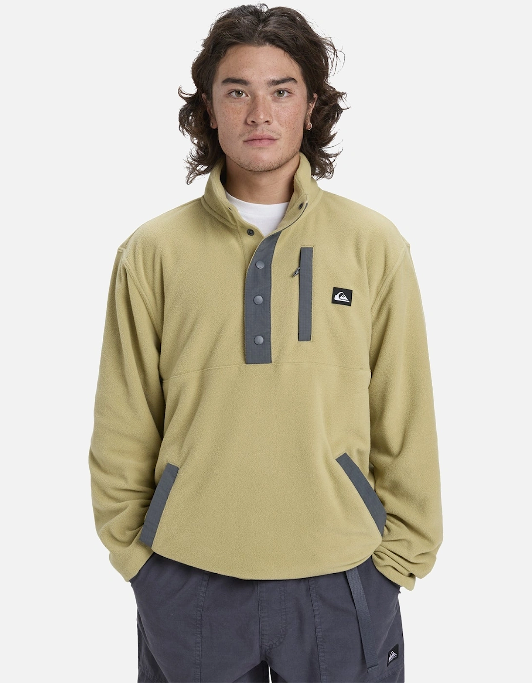 Mens No Destination Micro Half Zip Fleece, 2 of 1
