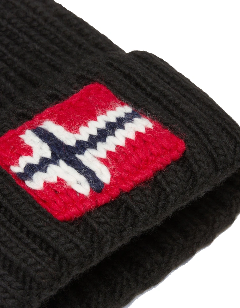 Semiury Bobble Beanie Hat Black