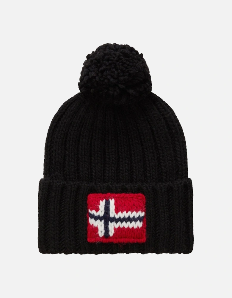 Semiury Bobble Beanie Hat Black
