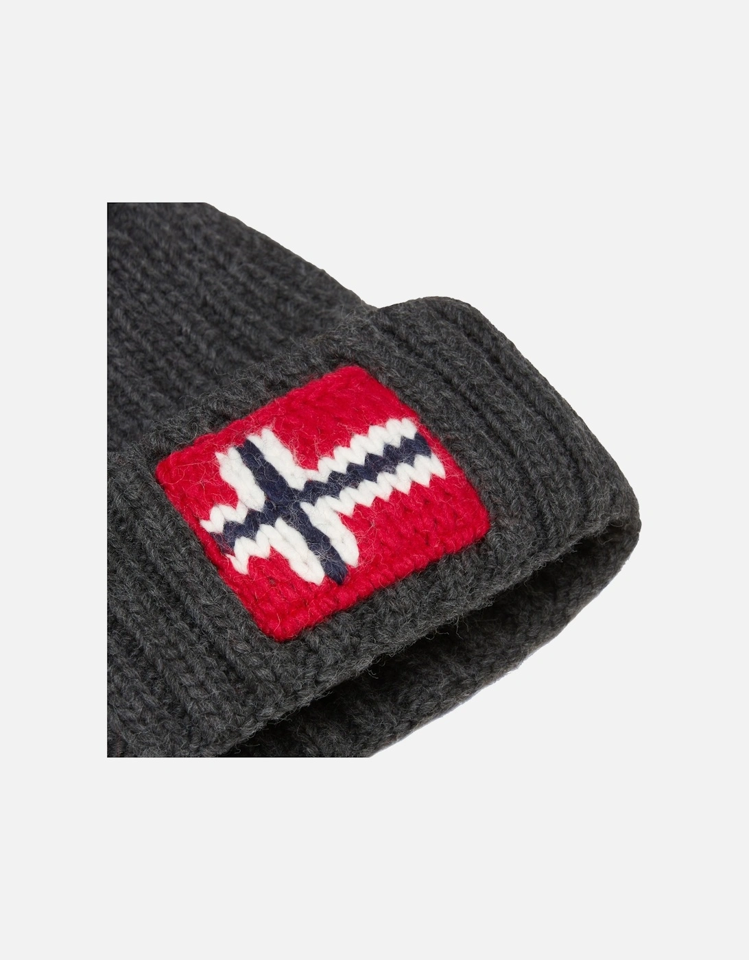 Semiury Bobble Beanie Hat Dark Grey Mel