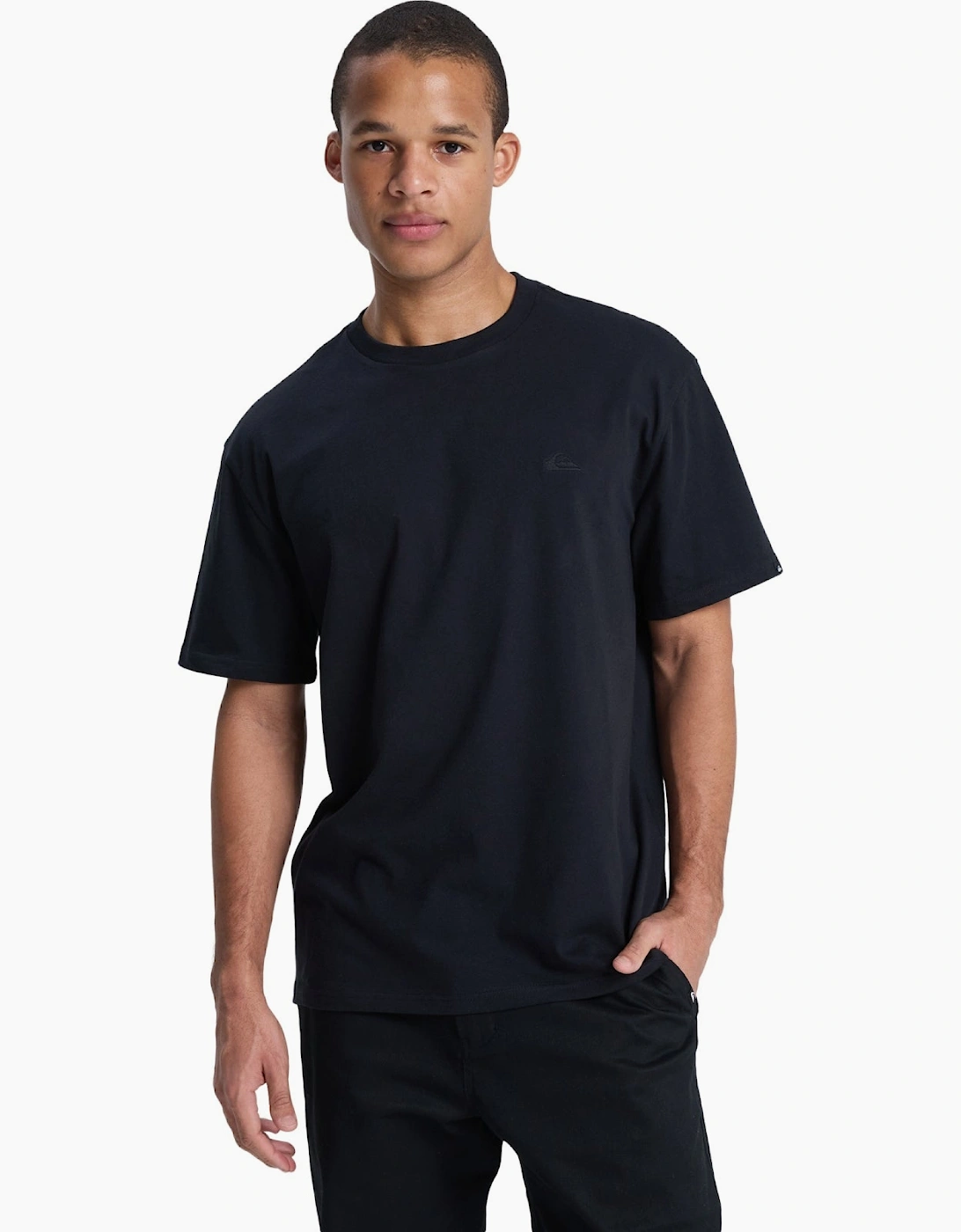 Quiksilver Men's Quiksilver Mens Salt Water Short Sleeve T-Shirt - China Blue - Black