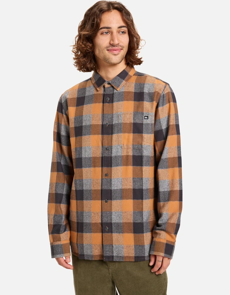 Mens Motherfly Plaid Long Sleeve Shirt