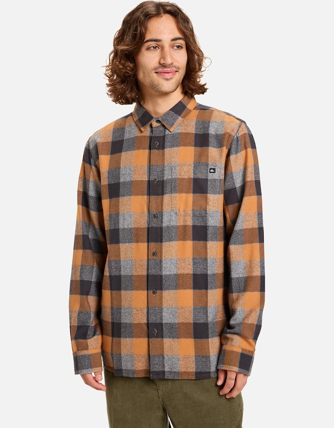 Mens Motherfly Plaid Long Sleeve Shirt, 2 of 1
