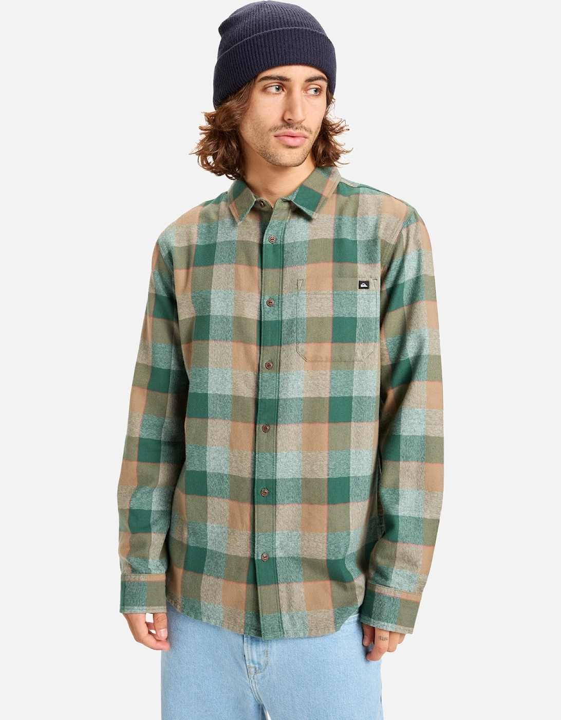 Mens Motherfly Plaid Long Sleeve Shirt, 2 of 1