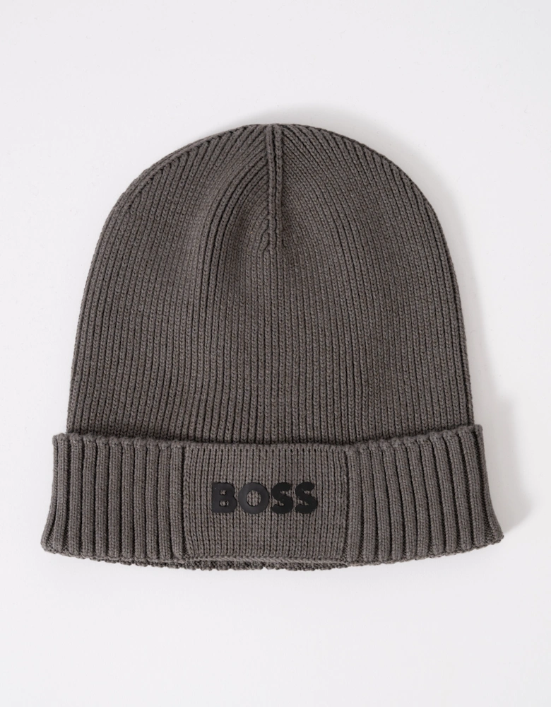 BOSS Green Asic-X Mens Beanie - Light/Pastel Grey 056