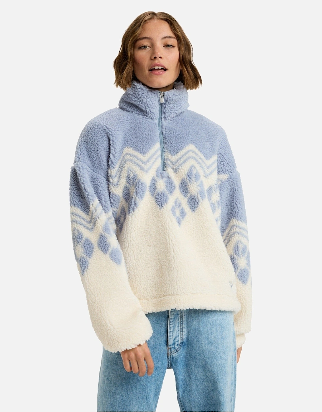 Womens Mountain Story Polar Half Zip Fleece, 2 of 1