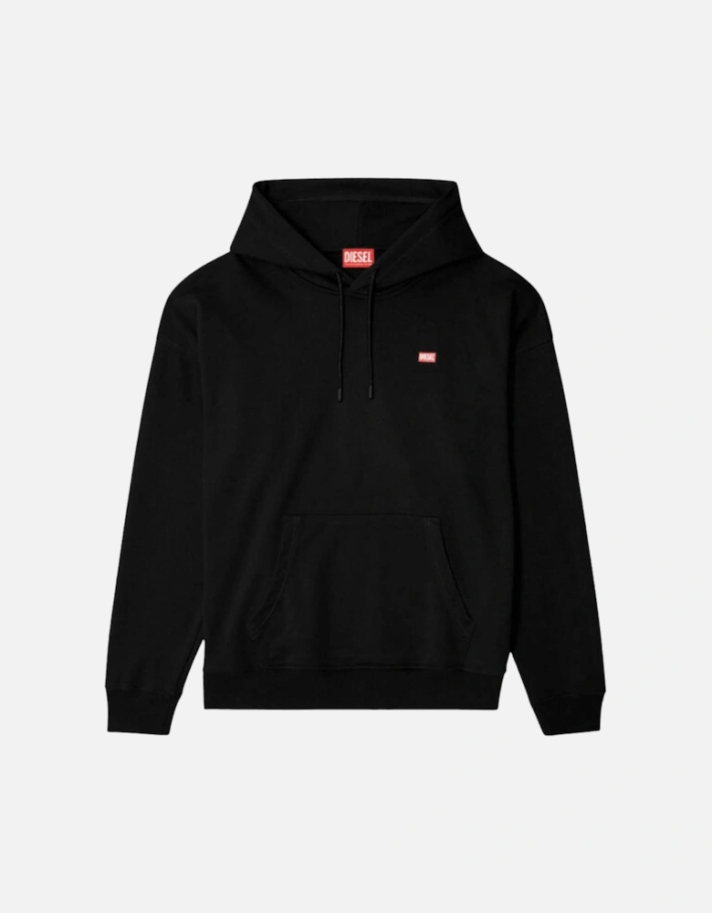 S-Rob Overhead Rubber Logo Hooded Black Tracksuit
