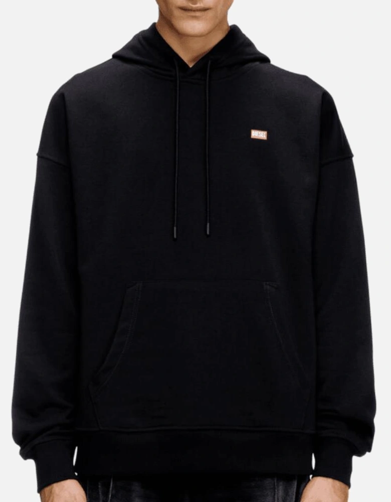 S-Rob Overhead Rubber Logo Hooded Black Tracksuit