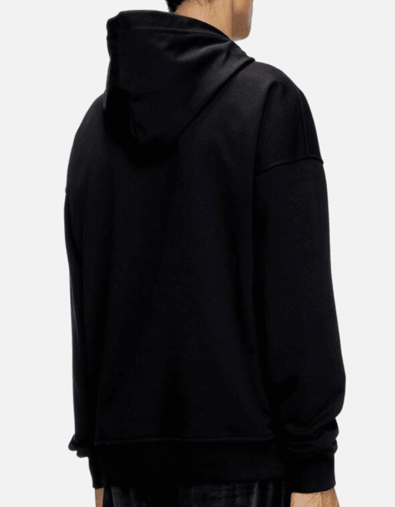 S-Rob Overhead Rubber Logo Hooded Black Tracksuit