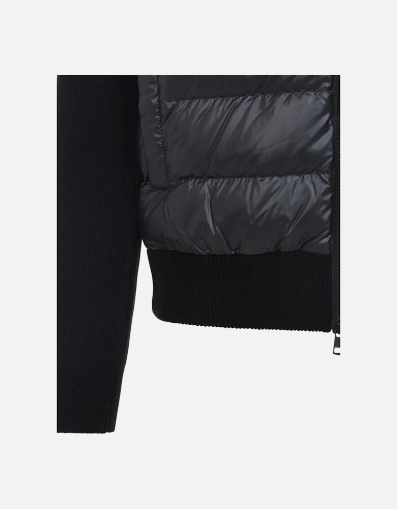 Hooded Hybrid Cardigan Black