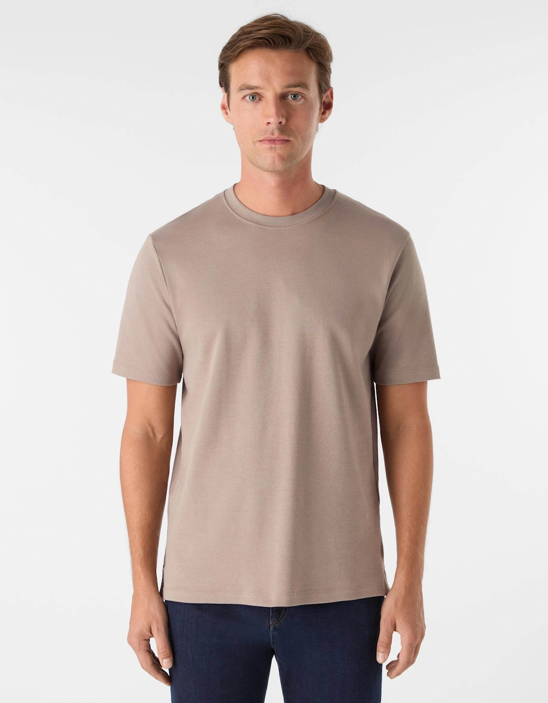 Palmela Mens Crew Neck T-Shirt - Mushroom, 2 of 1
