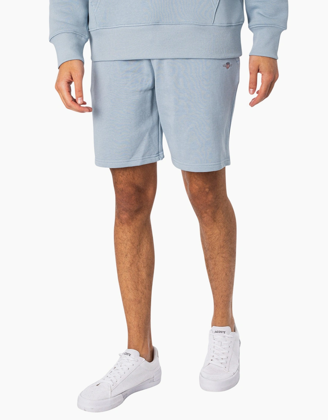 Men's Gant Mens Sweat Shorts Shield Regular Fit Cotton Summer Gym Fleece Half Pants - Blue - Size: 33/32/32