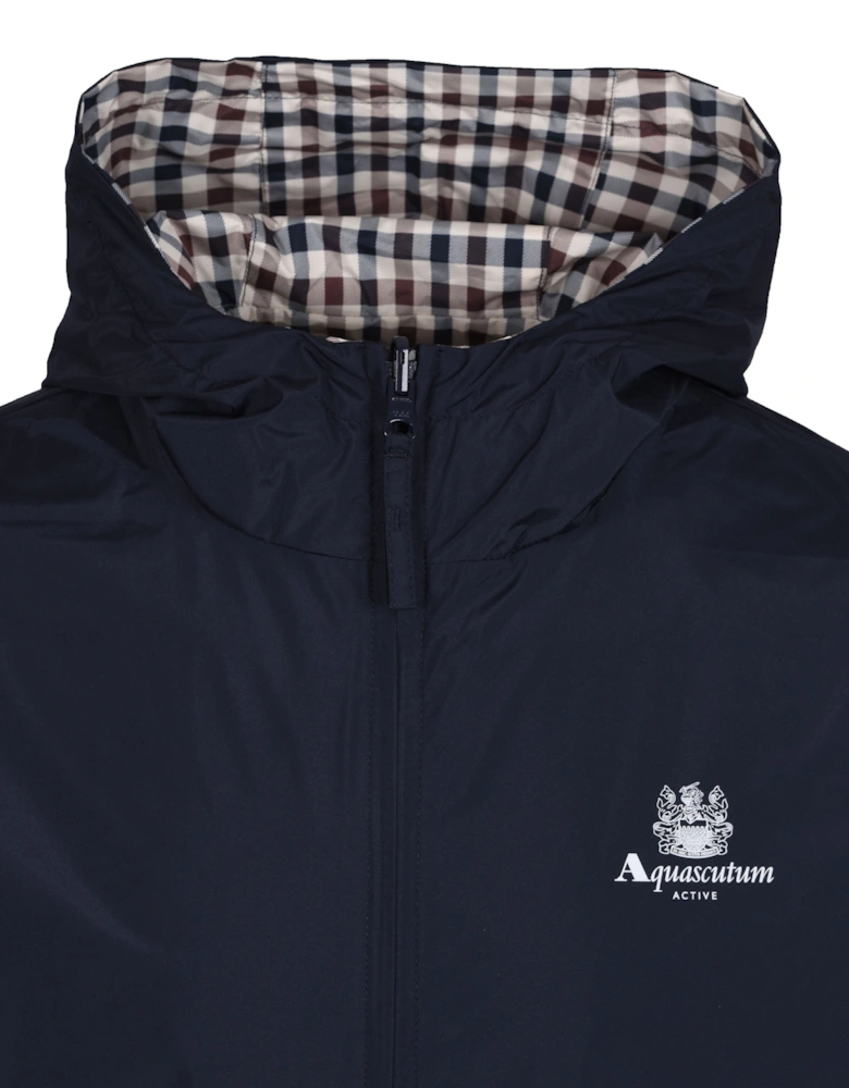 Reversible Hooded Sailor Jacket Navy