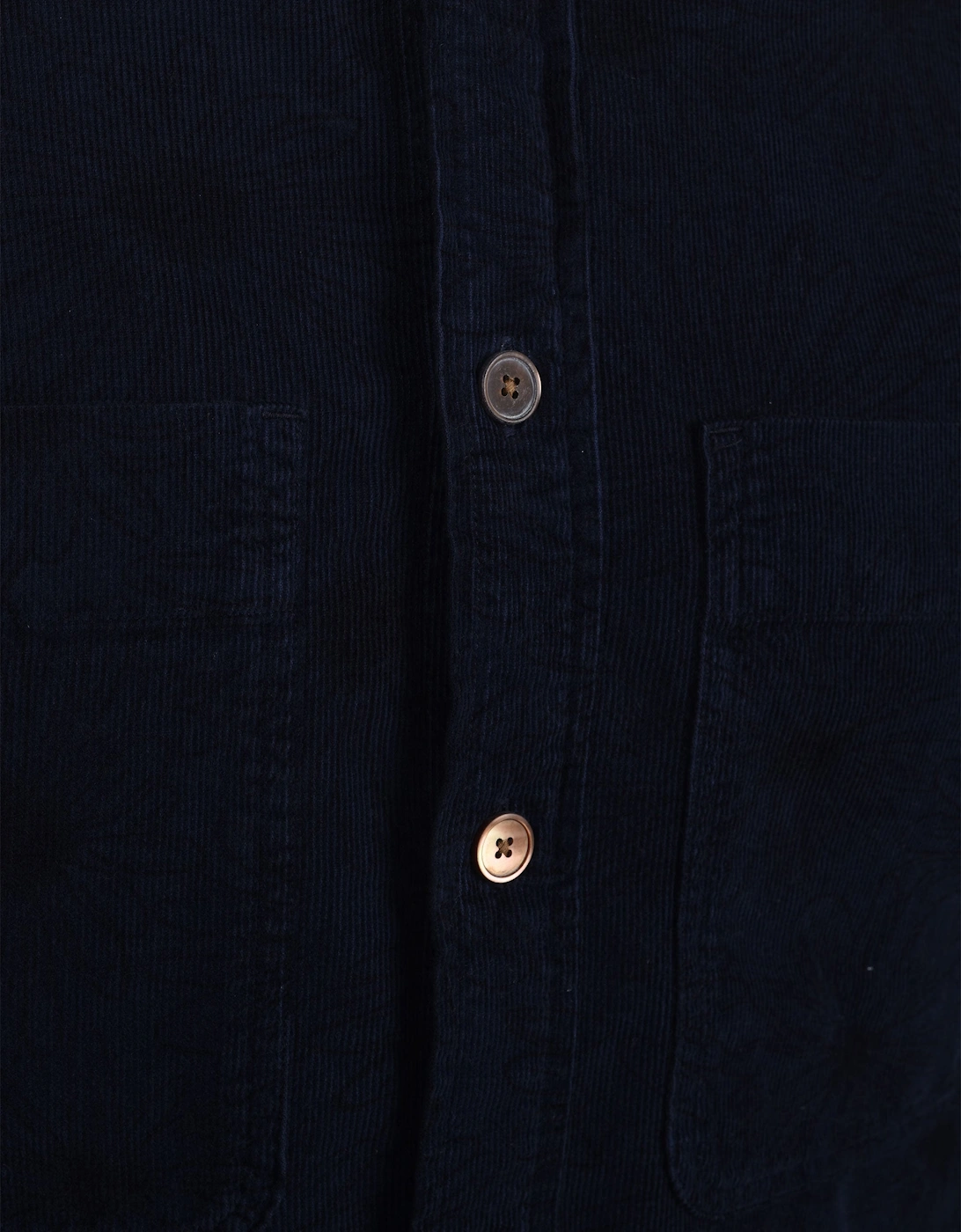 Casual Fit Corduroy Floral Shirt Dark Navy