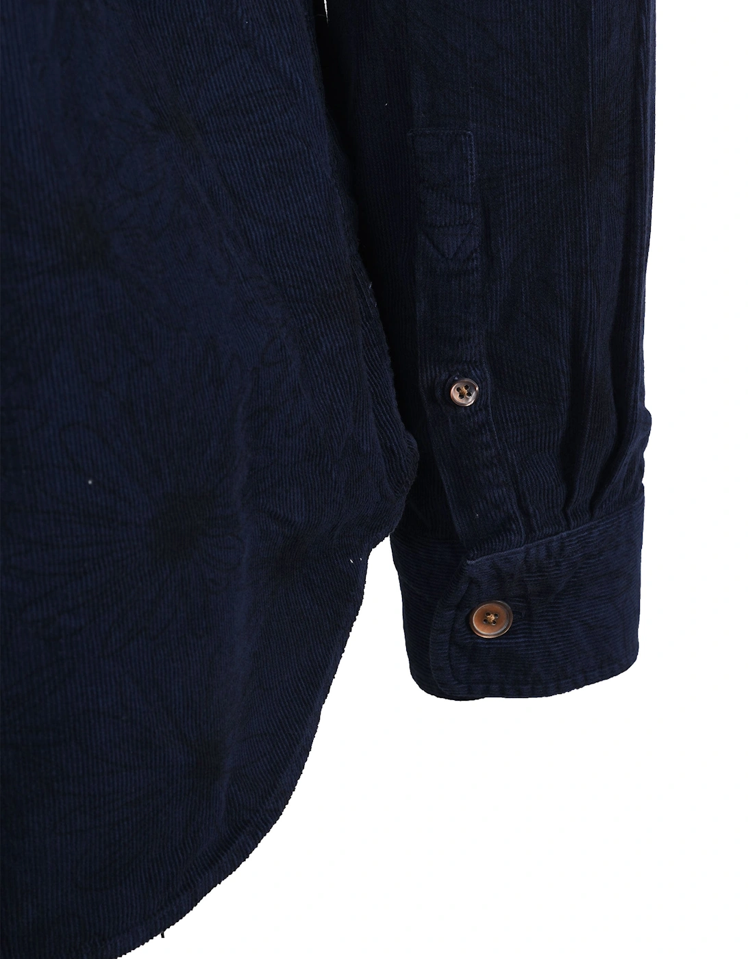 Casual Fit Corduroy Floral Shirt Dark Navy