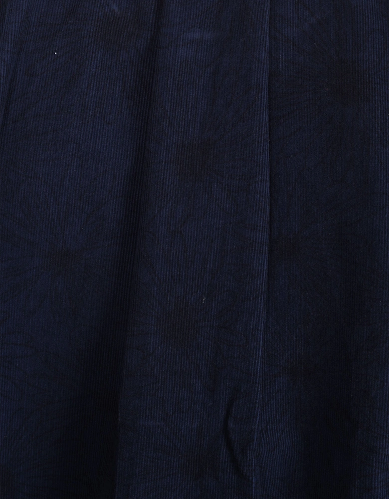 Casual Fit Corduroy Floral Shirt Dark Navy