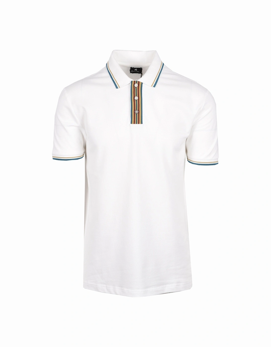 Reg Fit Stripe Placket Polo White, 4 of 3