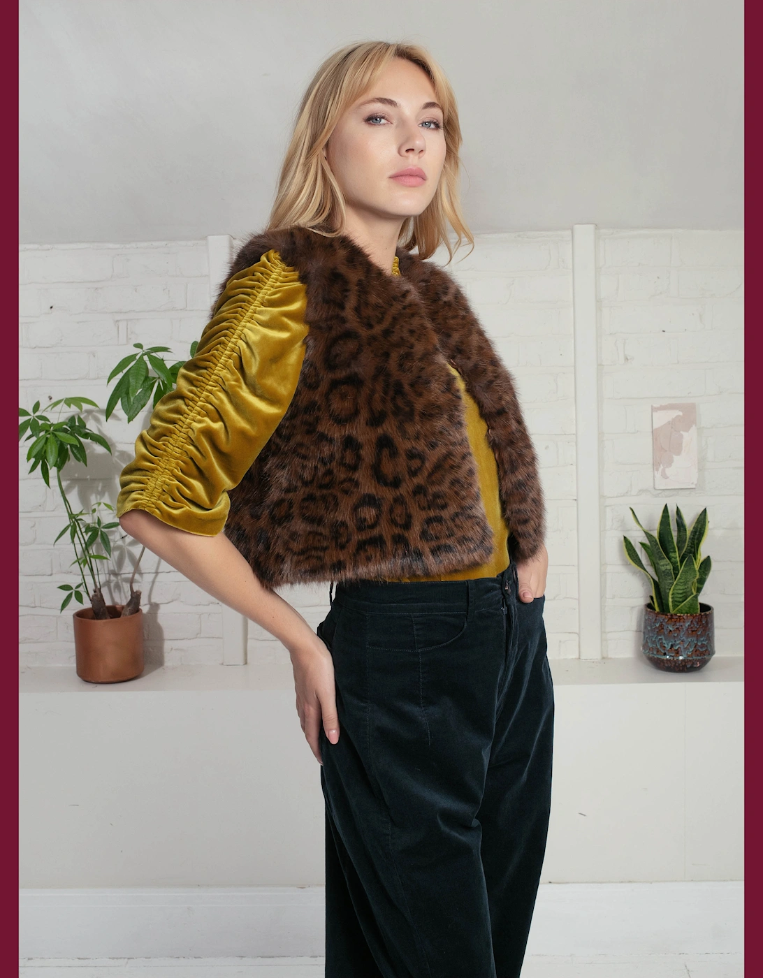 Edelweiss Faux Fur Gilet - Chocolate Leopard, 6 of 5