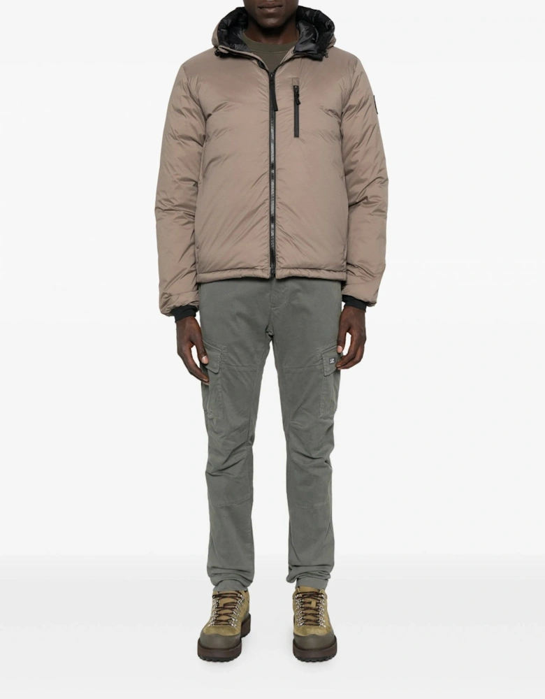 Stretch Satin Cargo Pants Grey